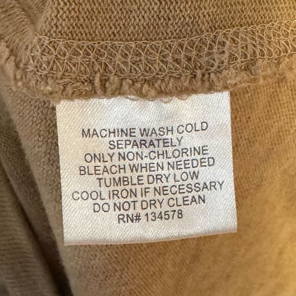 Vineyard Vines Tan Cotton Quarter Zip Pullover Sweater - Size Large - Picture 6 of 10